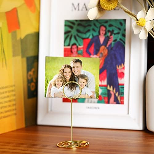 TecUnite 335 Inch Gold Table Number Holder with 48 Pieces