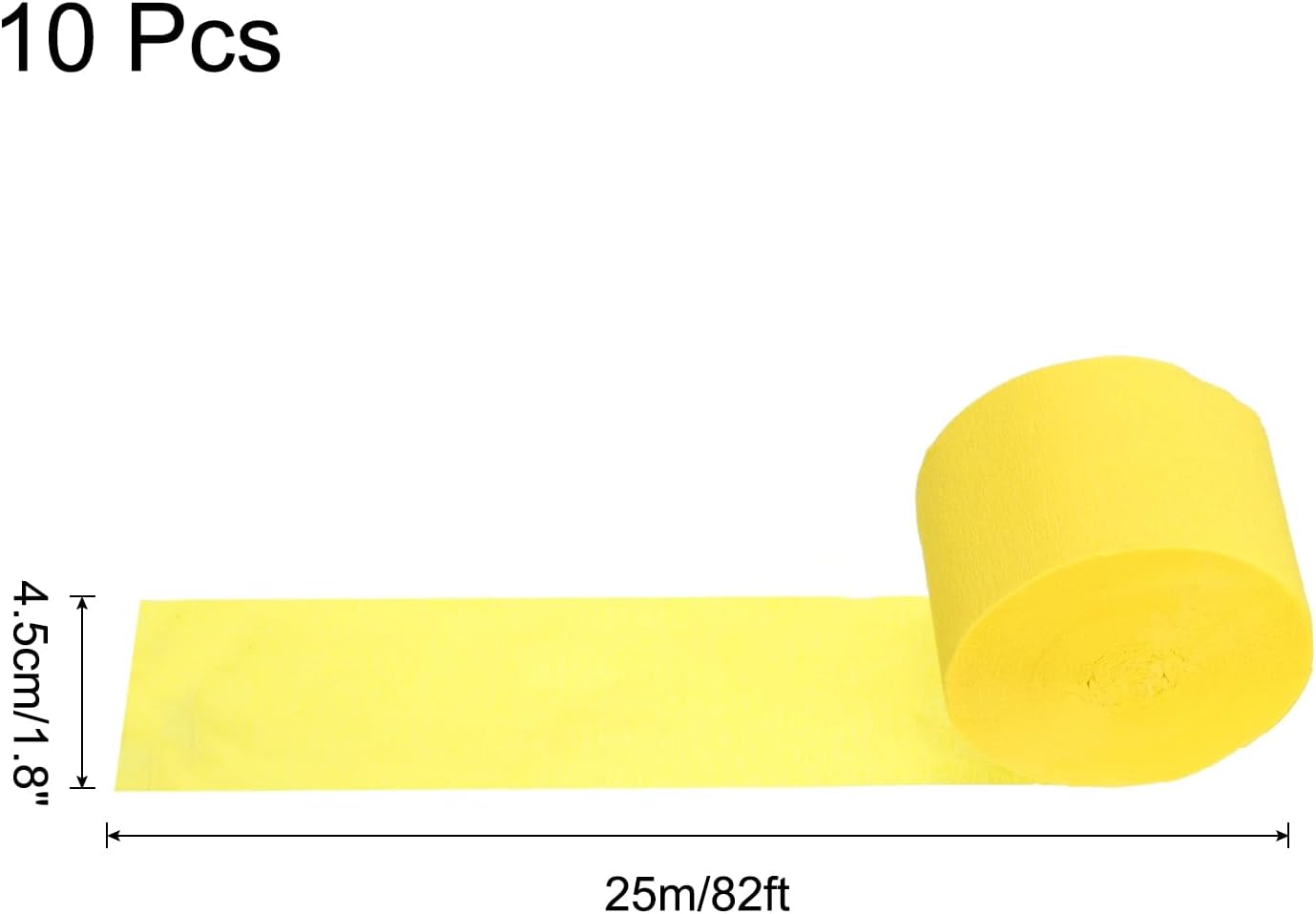Uxcell Yellow Crepe Paper Streamers 10 Rolls 82 Feet