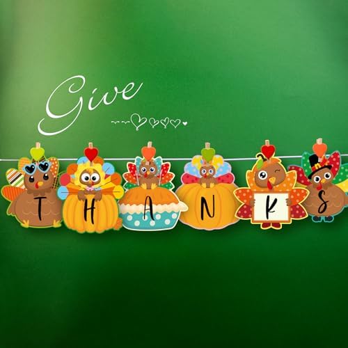 54 Pcs Turkey Cutouts for Thanksgiving Fall Decor