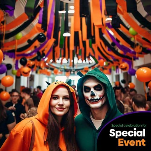 Captain Decor 8 Halloween Streamers Crepe Paper Rolls