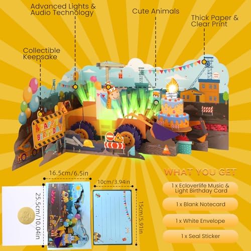 3D Pop Up Musical Birthday Card for Boys and Girls