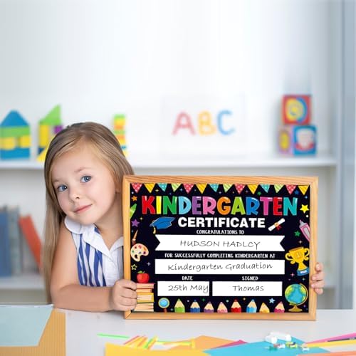 30 Piece Kindergarten Graduation Certificates - Black 85x11 Inches