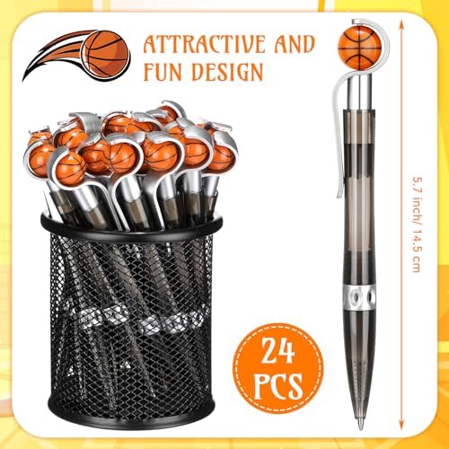 Zhanmai Basketball Design Ballpoint Pens 24 Pack