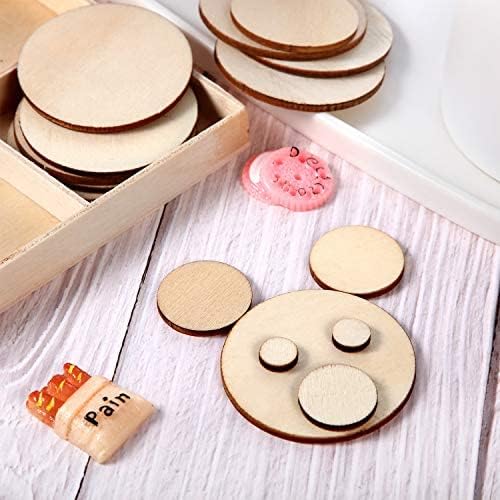 450 Pieces Round Wooden Discs for Crafts and Decorations