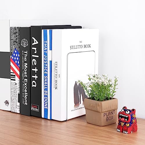 10 Piece Clear Acrylic Book Ends Set for Shelves