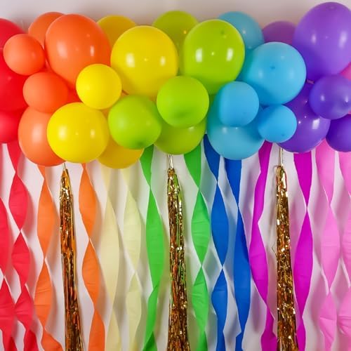 Uxcell Crepe Paper Streamers 6 Rolls Black Party Decorations