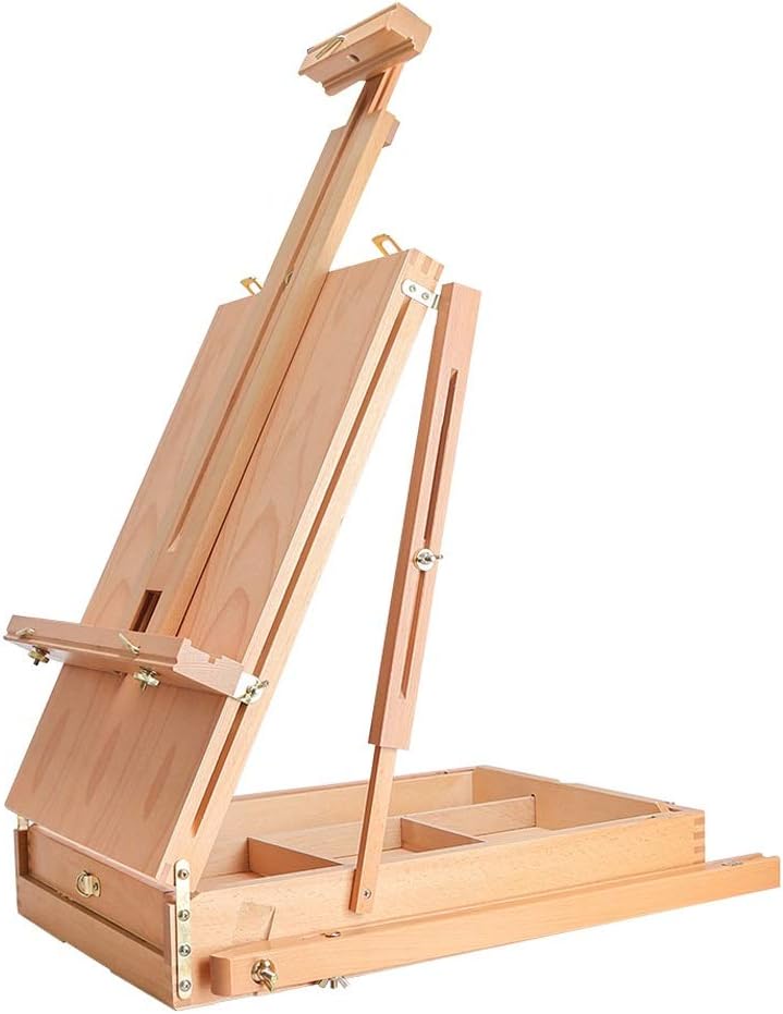 Collapsible Artist Easel with Drawer for Studio and Outdoor Use