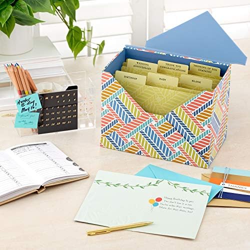 Hallmark 24 Handmade Assorted Greeting Cards Herringbone Pattern