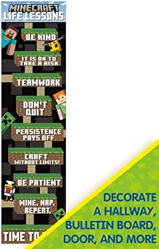 Eureka Minecraft Life Lessons Vertical Classroom Banner
