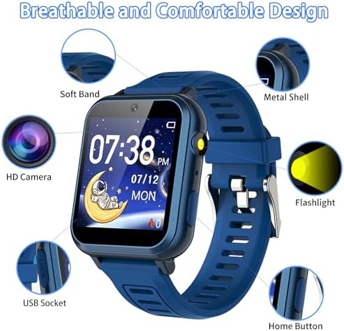 Sedzofan Kids Smart Watch with HD Touch Screen and 24 Puzzle Games
