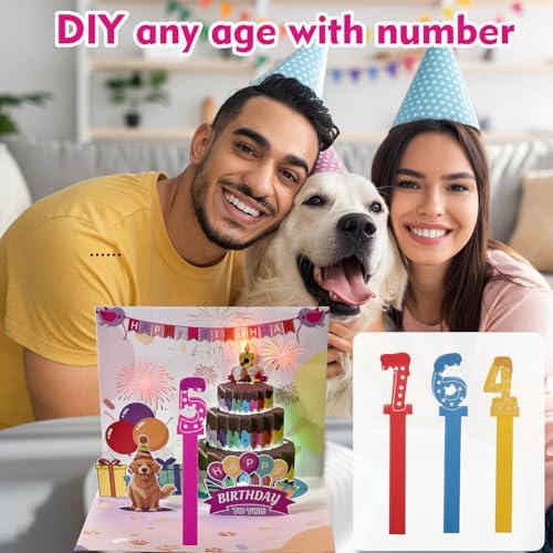 Funny Dog Birthday Card with Music and LED Lights
