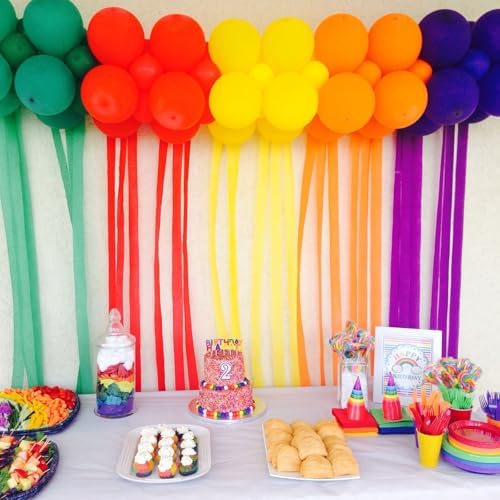 Cobee Crepe Paper Streamers 6 Rolls Red