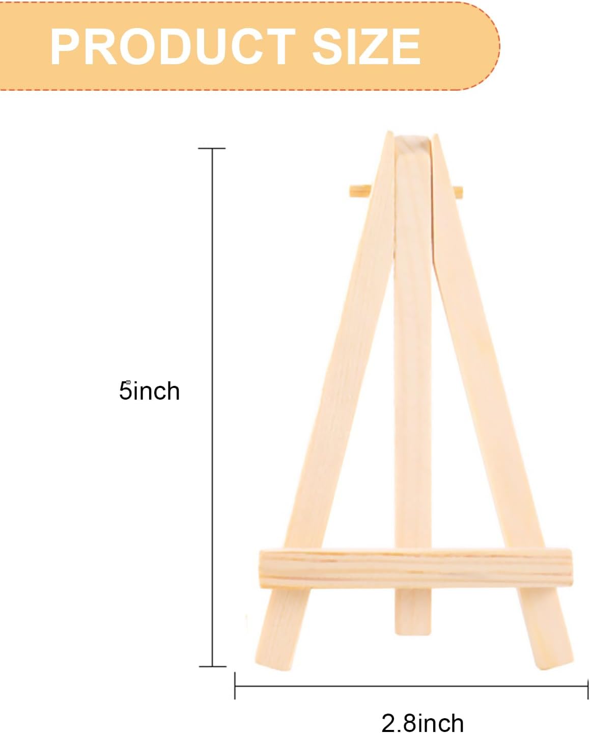 60 Pcs Mini Wooden Easel Stand for Art Displays