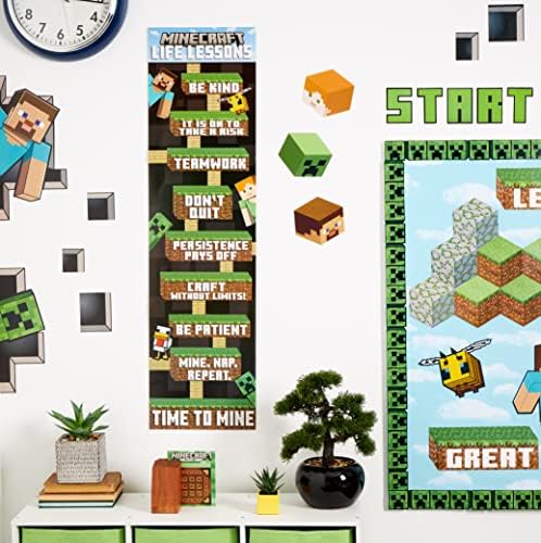 Eureka Minecraft Life Lessons Vertical Classroom Banner
