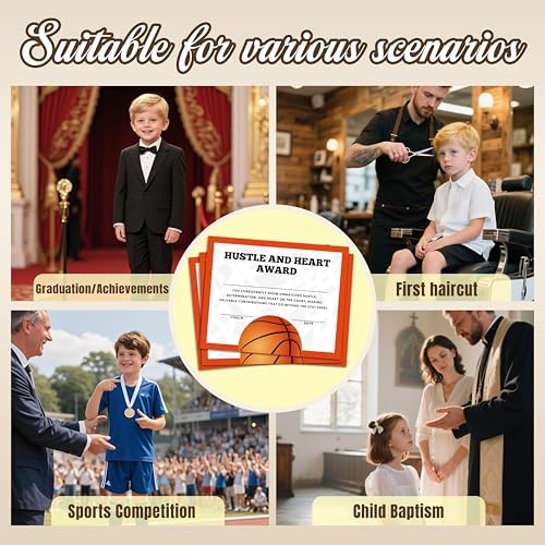 25 Piece Basketball Award Certificates for Ceremonies and Events