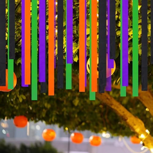 Jiebor Halloween Decor Crepe Paper Streamers 12 Rolls