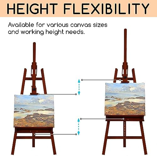 MEEDEN Walnut Large Adjustable Artist Easel