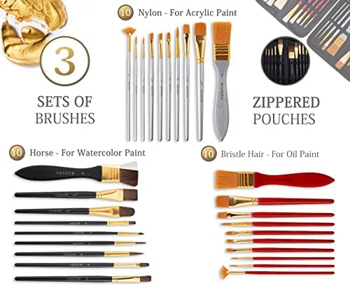 Modera 163-Piece French Easel Painting Set Deluxe Artist Kit