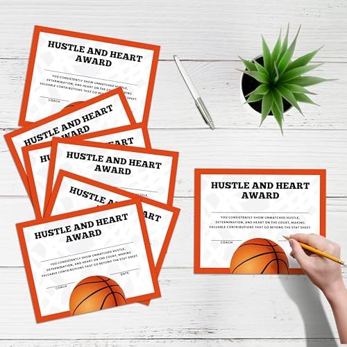 25 Piece Basketball Award Certificates for Ceremonies and Events