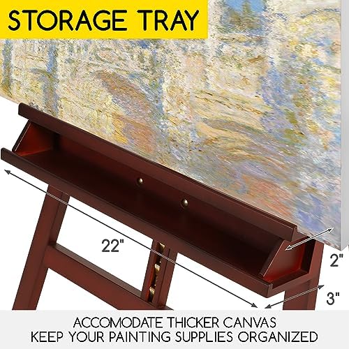 MEEDEN Walnut Large Adjustable Artist Easel