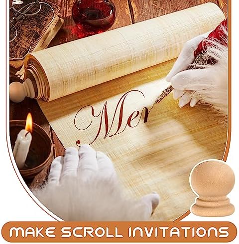Pinkunn 30 Pcs Wood Finials for Drawer Knobs and Crafts