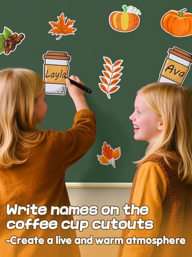 Fall Bulletin Board Decoration Set with 200 Glue Points
