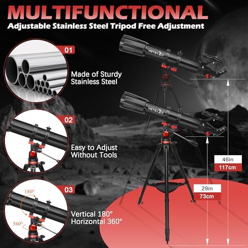 HETEKAN 90mm Refractor Telescope for Adults and Kids