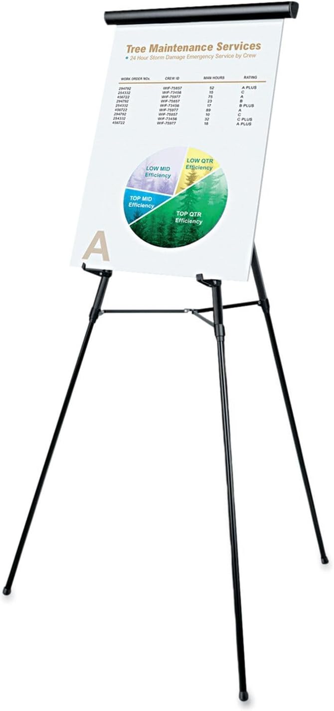 Universal UNV43150 3 Leg Telescoping Easel Black