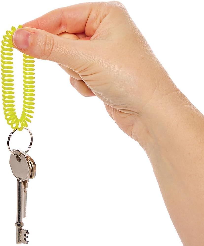 Baker Ross FN230 Spiral Keychains - 12-Pack for Kids