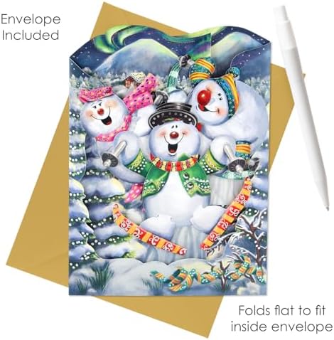 3D Pop Up Christmas Card with Snowmen