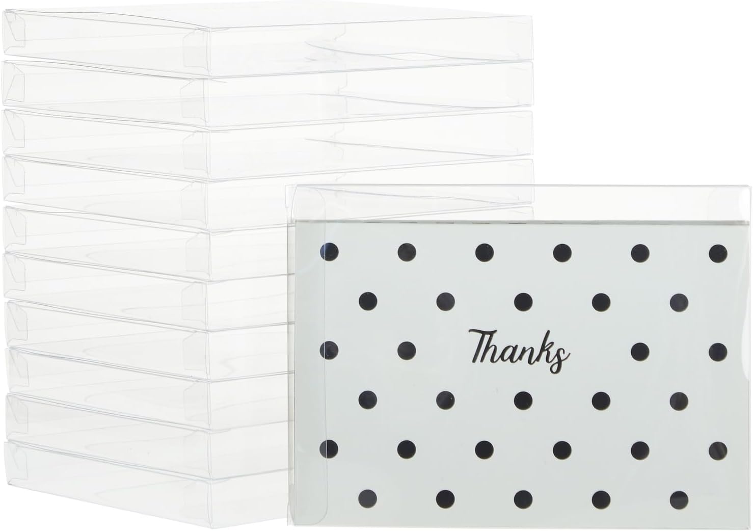 Juvale 50 Pack Clear Greeting Card Storage Boxes - 45x6 Inch