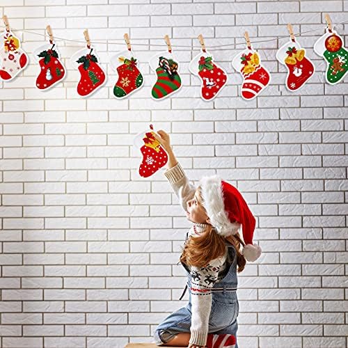 Outus 84 Piece Christmas Stocking Cutouts Set