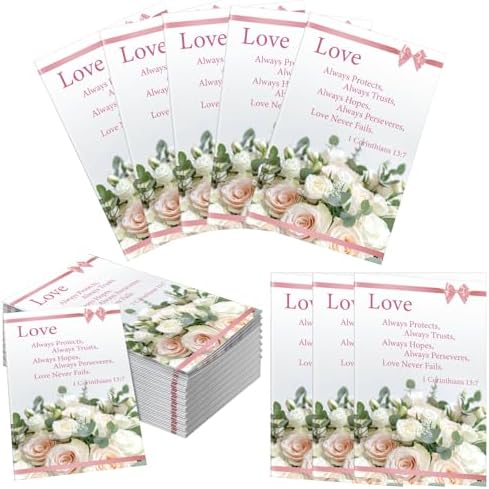 100 Pcs Wedding Church Bulletins Love Always Protects Ceremony Program Cover