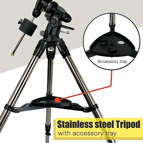 SpectrumOI Telescope for Kids Adults - Premium EQ Reflector with 130mm Aperture