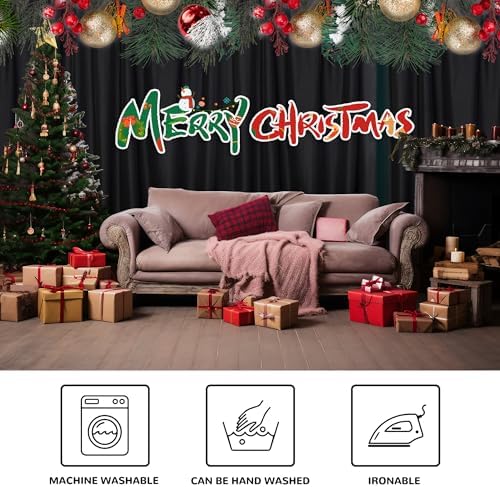 MEETSKY Black Backdrop Curtains 10ft x 8ft for Parties