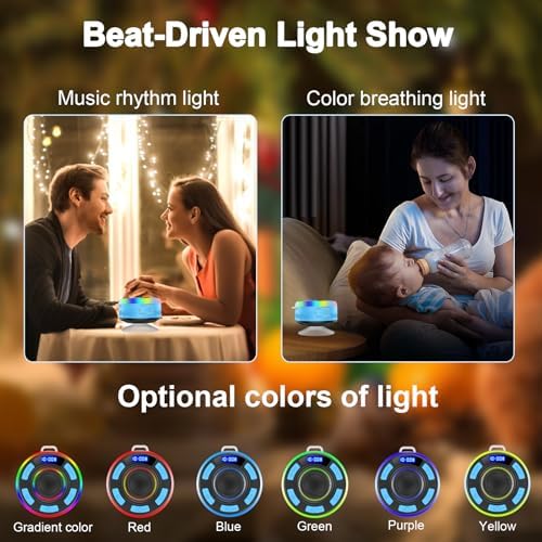 Bluetooth Shower Speaker with IP7 Waterproof and Suction Cup