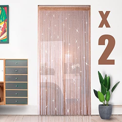 2 Pack 39x79 Inch String Curtains Door