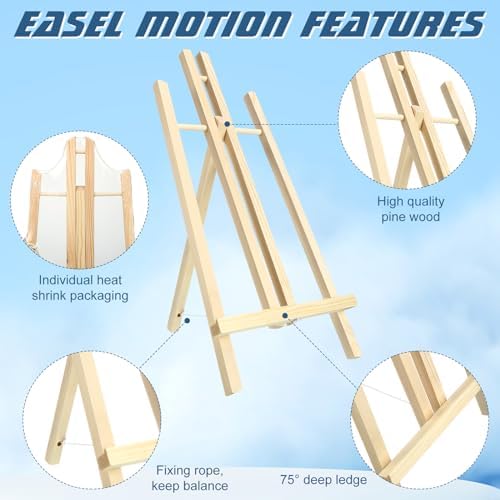 Ctosree 12 Pcs 16 Inch Wooden Table Easel Set