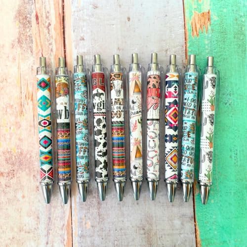 10PC Western Themed Ballpoint Pens for Adults