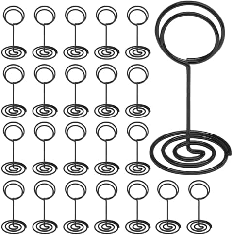 24 Pcs 335 Inch Black Table Number Holders for Wedding Party