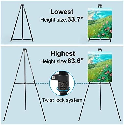 PUJIANG 63 Inch Adjustable Heavy Duty Easel Stand