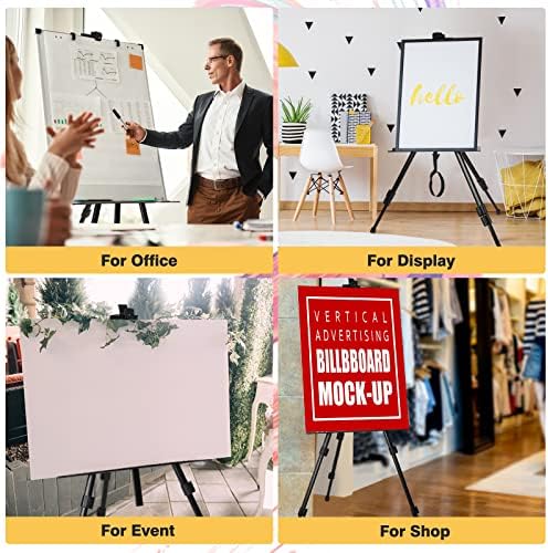 Qunclay 15 Pack Adjustable Height Metal Easel Stand with Portable Bag