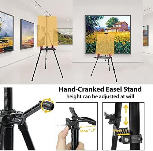 PUJIANG Adjustable Height Easel Stand for Painting and Art