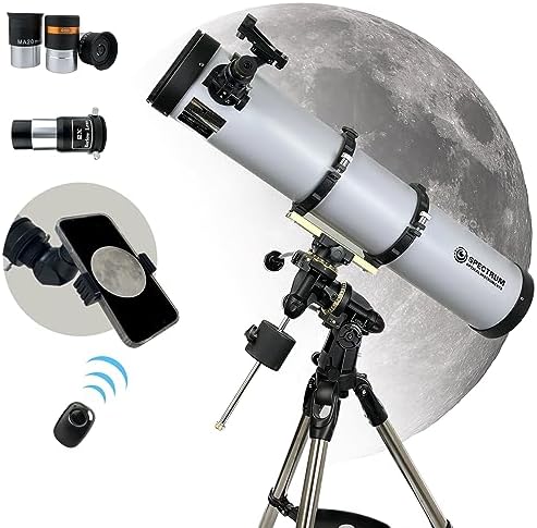 SpectrumOI Telescope for Kids Adults - Premium EQ Reflector with 130mm Aperture