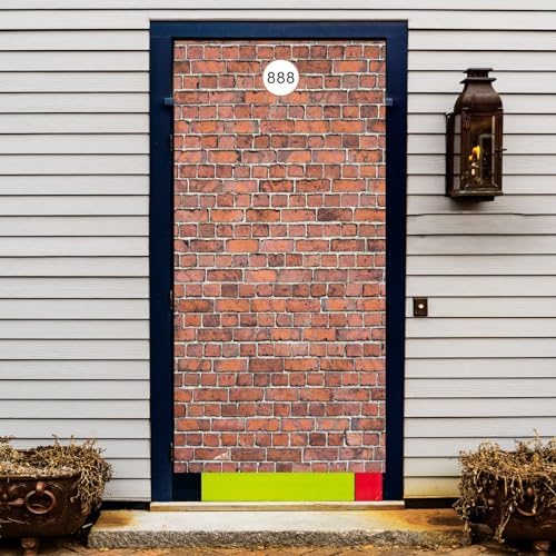 Brick Wall Backdrop Door Curtain Decor for Parties