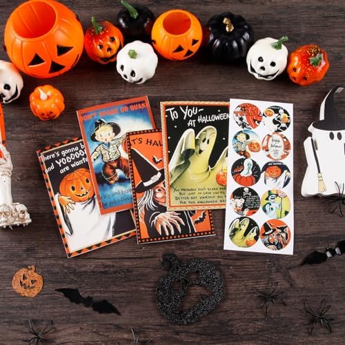 30 Pcs Halloween Greeting Cards with Envelopes and Stickers