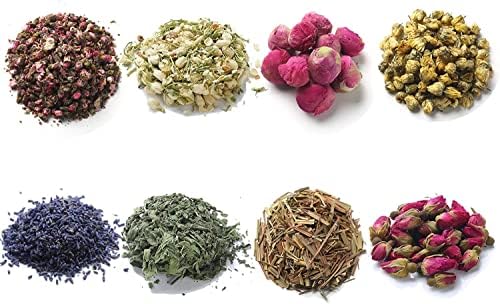 Dried Flowers and Herbs for Soap and Cosmetic Making 8-Piece Set