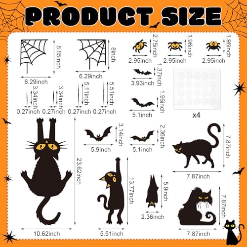 Halloween Bulletin Board Decorations Set Black Cat Cutouts