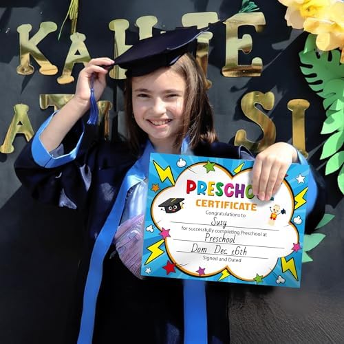 JAPBOR Preschool Graduation Certificates - 30PCS Diploma Paper for Printing