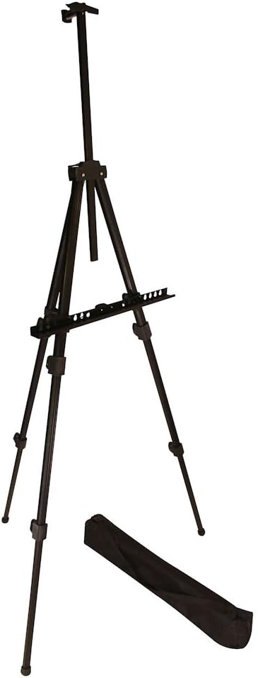 Berland Black Aluminum 71 Inch Easel with Carry Bag